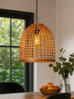 Whispering Homes - Stripe Bamboo Handing Pendant Lamp