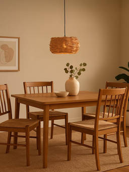 Whispering Homes - Bird Nest Rattan Pendant Lamp