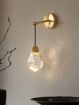 Whispering Homes - Modern Diamond Crystal Glass Wall Lamp