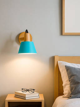 Whispering Homes - Empire Wooden Wall Light - Blue