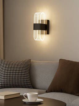 Whispering Homes - Antler Vertical Nordic Style LED Wall Lamp - Black
