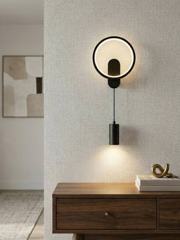 Whispering Homes - Nordic 2-Light Wall Washer Sconce - Black