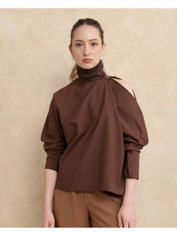 RAREISM - Brown Natta Primary Plain Regular Top