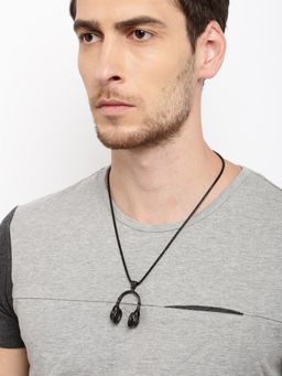 Yellow Chimes - Music Headphones Shaped 316L Stainless Steel Pendant