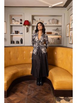 Sage By Mala - Black Rose Blazer with Skirt (Set of 2)