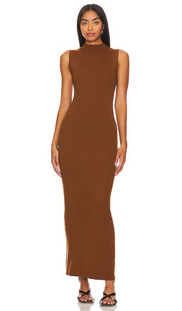 Enza Costa - Silk Sweater Knit Mockneck Dress