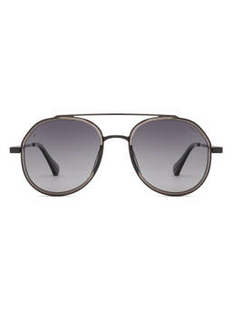 Vincent Chase - Unisex Hexagon Grey Lens Full Rim Polarized and UV Protection Sunglasses -VC 241414