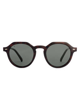 Vincent Chase - Unisex Round Green Lens Full Rim Polarized and UV Protection Sunglasses -VC S19140