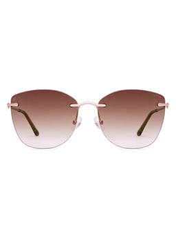 Vincent Chase - Women Cat Eye Brown Lens Rimless Polarized and UV Protection Sunglasses -VC S19329