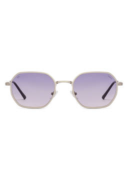Vincent Chase - Men Hexagon Purple Lens Full Rim Polarized and UV Protection Sunglasses -VC S19479