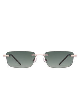 Vincent Chase - Men Rectangle Green Lens Full Rim Polarized and UV Protection Sunglasses -VC S19649