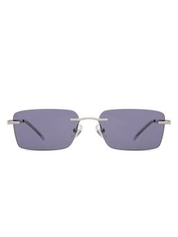 Vincent Chase - Men Rectangle Purple Lens Rimless Polarized and UV Protection Sunglasses -VC S19652