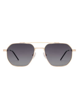 Vincent Chase - Men Hexagon Grey Lens Full Rim Polarized and UV Protection Sunglasses -VC S19653