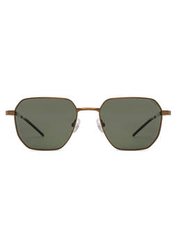 Vincent Chase - Men Hexagon Green Lens Full Rim Polarized and UV Protection Sunglasses -VC S19658