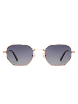 Vincent Chase - Men Hexagon Grey Lens Full Rim Polarized and UV Protection Sunglasses -VC S19013