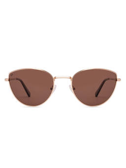 Vincent Chase - Women Cat Eye Brown Lens Full Rim Polarized and UV Protection Sunglasses -S19011