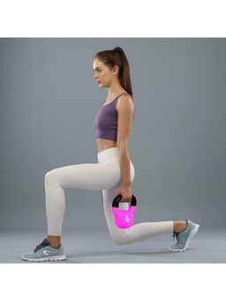 beatXP - Pink Vinyl Coated Kettlebell Dumbbells for Men & Women 6 Kg