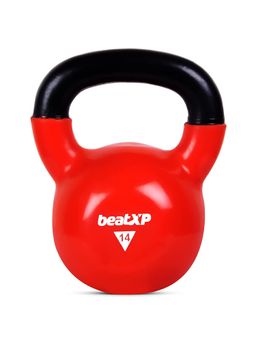 beatXP - Red Vinyl Coated Kettlebell Dumbbells for Men & Women 14 Kg