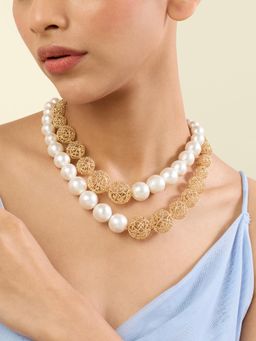 Isharya - Batalha Statement Necklace In 18Kt Gold Plated