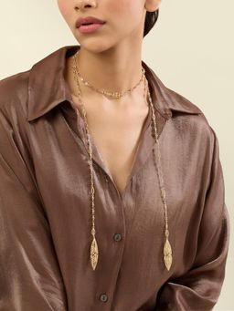 Isharya - Lua Lariat Necklace In 18Kt Gold Plated
