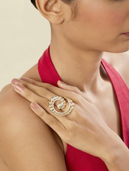 Isharya - Orvalho Spiral Ring In 18Kt Gold Plated