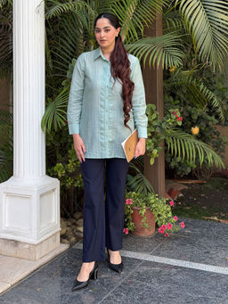 Lakshita - Red Viscose Embroidered Shirt