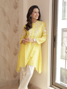 Lakshita - Intira Yellow Embroidered Kurta