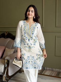 Lakshita - Amoli White Embroidered Kurta and Salwar