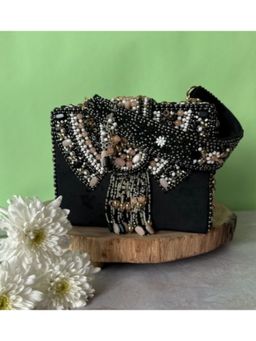 Nayaab by Sonia - Rani Kasse Black Clutch