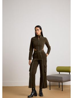 Muvazo - Green Timberline Zipper Pant