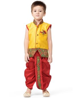 Jeetethnics - Boys Yellow Kurta With Dhoti Pants (Set of 2)
