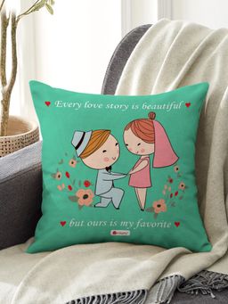 Indigifts - Satin Love Quote Cushion Cover with Filler, Valentine Gifts, Love Gift