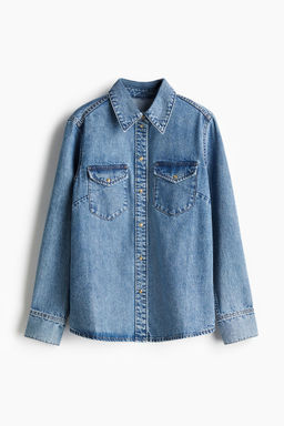 H&M - Women Blue Denim Shirt