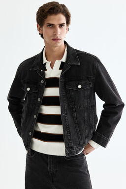 H&M - Men Black Denim Trucker Jacket