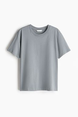 H&M - Women Grey Cotton T-Shirt