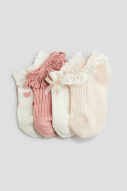 H&M - Girls 4-Pack Shaftless Socks