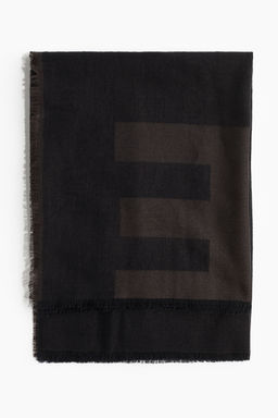 H&M - Women Brown Jacquard-Weave Scarf (175x75)