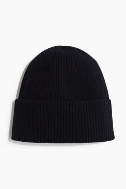 H&M - Men Black Rib-Knit Hat
