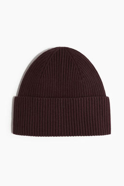 H&M - Men Purple Rib-Knit Hat