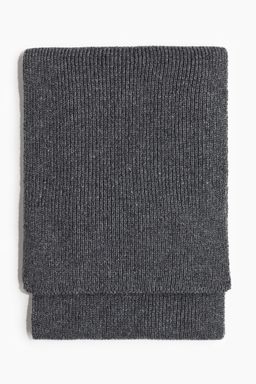 H&M - Men Grey Rib-Knit Scarf (170x25)