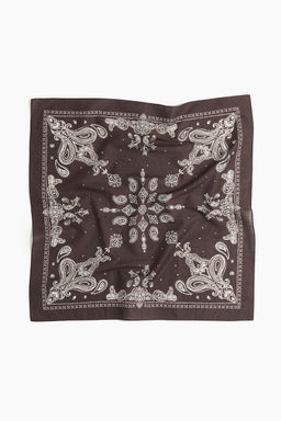 H&M - Men Brown Patterned Neck Scarf (60x60)
