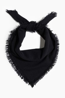 H&M - Men Black Cotton Scarf (75x75)