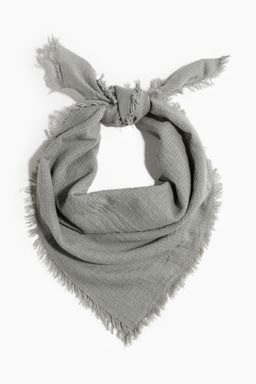 H&M - Men Green Cotton Scarf (75x75)