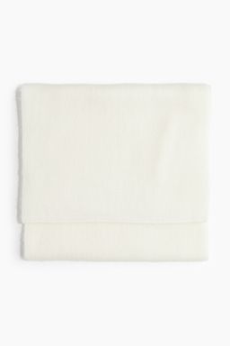 H&M - Women White Brushed-Finish Scarf (200x35)