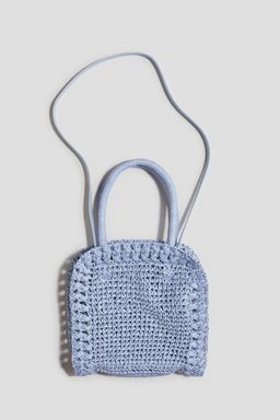 H&M - Girls Blue Straw Crossbody Bag