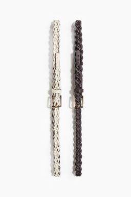 H&M - Women 2-Pack Braided Waist Belts