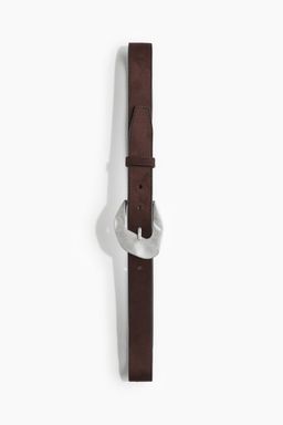 H&M - Women Brown Asymmetric-Buckle Belt