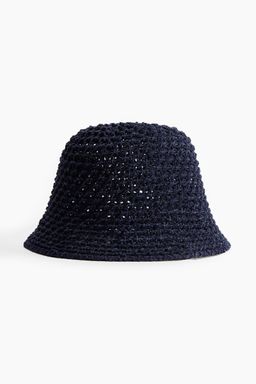 H&M - Women Blue Crochet-Look Bucket Hat