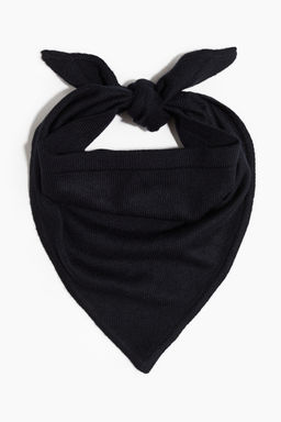 H&M - Men Black Fine-Knit Scarf (71x51)