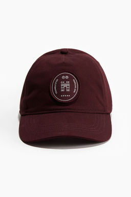 H&M - Men Red Appliqued Twill Cap